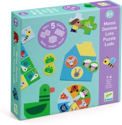 Djeco 5 jeux à la ferme – coffret de jeux pour enfants dès 3 ans