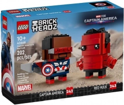LEGO BrickHeadz Captain America et Red Hulk – figurines à construire