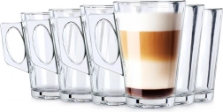 Verres à latte avec anse 255 ml – lot de 6 pièces