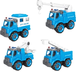 Petite voiture de police à visser 11 cm