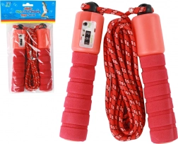 Corde à sauter rouge avec compteur 275 cm réglage fitness