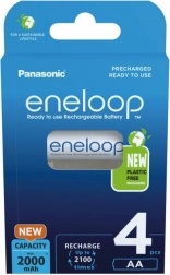 Batteries rechargeables Eneloop AA 2000 mAh, lot de 4