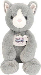 Chaton gris en peluche 40 cm