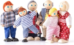 Famille de poupées en bois 6 personnes