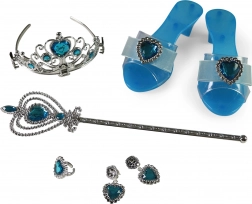 Ensemble princesse – escarpins bleus et accessoires de déguisement