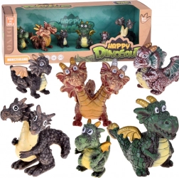 Set de figurines de dragons féeriques 6 pcs – créatures magiques