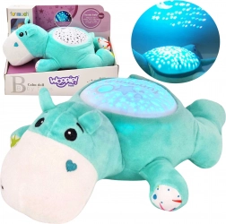 Woopie Baby hippopotame en peluche 2-en-1 – projecteur et veilleuse musicale