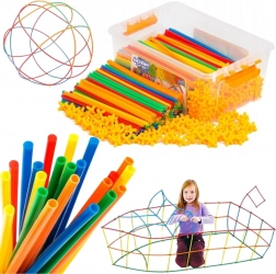 Pailles de construction colorées Woopie 800 pcs