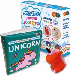 Leporello de bain magique changeant de couleur avec jouet – licorne
