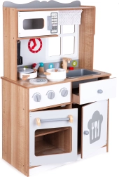 Cuisine en bois pour enfants avec accessoires Ecotoys