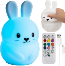 Veilleuse pour enfants LED RGB avec télécommande – lapin IZOXIS
