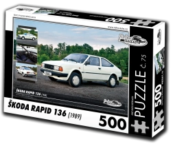 Puzzle Rétro-voitures Škoda Rapid 136 (1988) – 500 pièces
