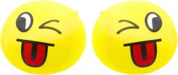 Balle emoji jaune souple 9 cm