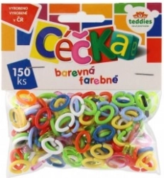 Anneaux en C colorés 150 pcs plastique en sachet