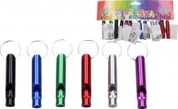 Sifflet coloré porte-clés 6 cm