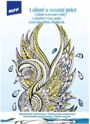 Livre de coloriage antistress – cygnes et autres oiseaux A4