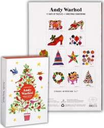 Calendrier de l’Avent puzzle de Noël 12 jours selon Andy Warhol