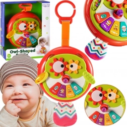 Woopie jouet interactif hibou avec petit piano et queue bruissante