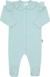 Combinaison bébé en coton NEW BABY Stripes – bleu glacier