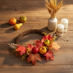 Couronne décorative automnale de 35 cm