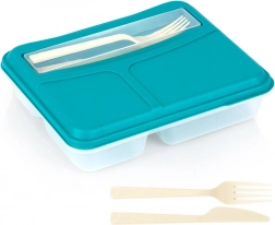 Lunchbox compartimenté avec set de couverts 1,3 l
