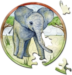 Curiosi puzzle rond Picoli éléphant 33 pièces