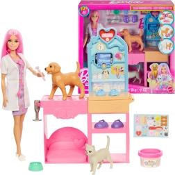 Barbie vétérinaire – clinique pour animaux avec moulages