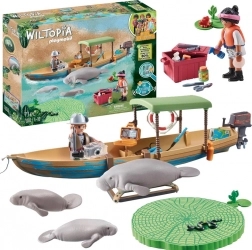 Playmobil Wiltopia expédition en bateau – sauvetage du lamantin (71 pièces)