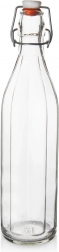Bouteille en verre avec clip 1 l