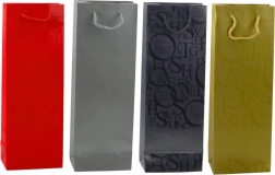 Sac-cadeau pour bouteille avec inscriptions en relief 35 × 12 × 9 cm