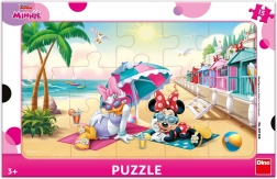 Puzzle DINO Minnie et Daisy à la plage 15 pièces