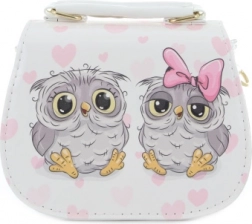 Sac à main pour enfant avec motif chouettes – blanc