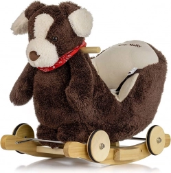 Chien à bascule avec mélodie et roulettes MILLY MALLY Polly Plus Brown Dog