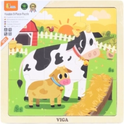 Puzzle en bois 9 pièces - petites vaches