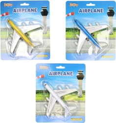 Avion en métal à rétrofriction 14 cm (assortiment)