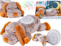 Chien en peluche avec projecteur et bruit blanc - 1 pièce