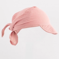 Foulard d’été en mousseline pour enfants avec visière New Baby, rose