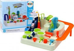 Piste de stationnement interactive pour enfants avec petites voitures