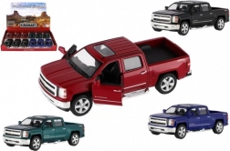 Modèle de voiture Kinsmart Chevrolet Silverado 2014 avec carrosserie métallique, 1:46, 13 cm, retour en arrière, 4 couleurs
