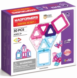 Jeu de construction magnétique Magformers Inspire Pastel 30 pièces
