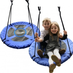 Balancelle de jardin nid pour enfants bleue 80 cm