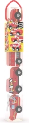 voitures de pompiers en tube – ensemble de jouets en bois