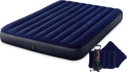 Matelas gonflable double 203 × 152 cm avec oreillers INTEX Velour