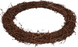 Couronne décorative en rotin 35 cm