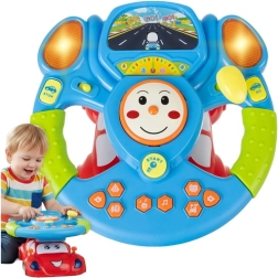 Volant interactif pour enfants avec LED, sons et projecteur 3+