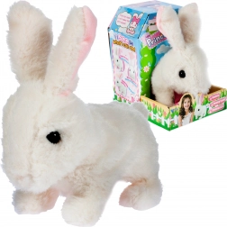 Lapin blanc en peluche à piles