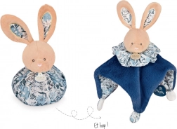 Doudou lapin 3-en-1 bleu