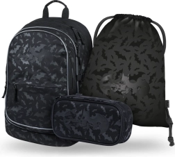 Baagl set core batman noir – sac à dos scolaire, trousse et sac