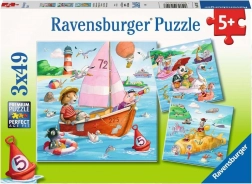 Ravensburger puzzle Animaux et embarcations 3x49 pièces