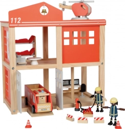 Small foot grande caserne de pompiers en bois avec lumières et sons